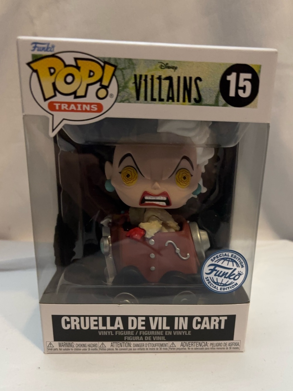 Funko Pop! Trains Disney Villains Cruella de Vil in Cart #15